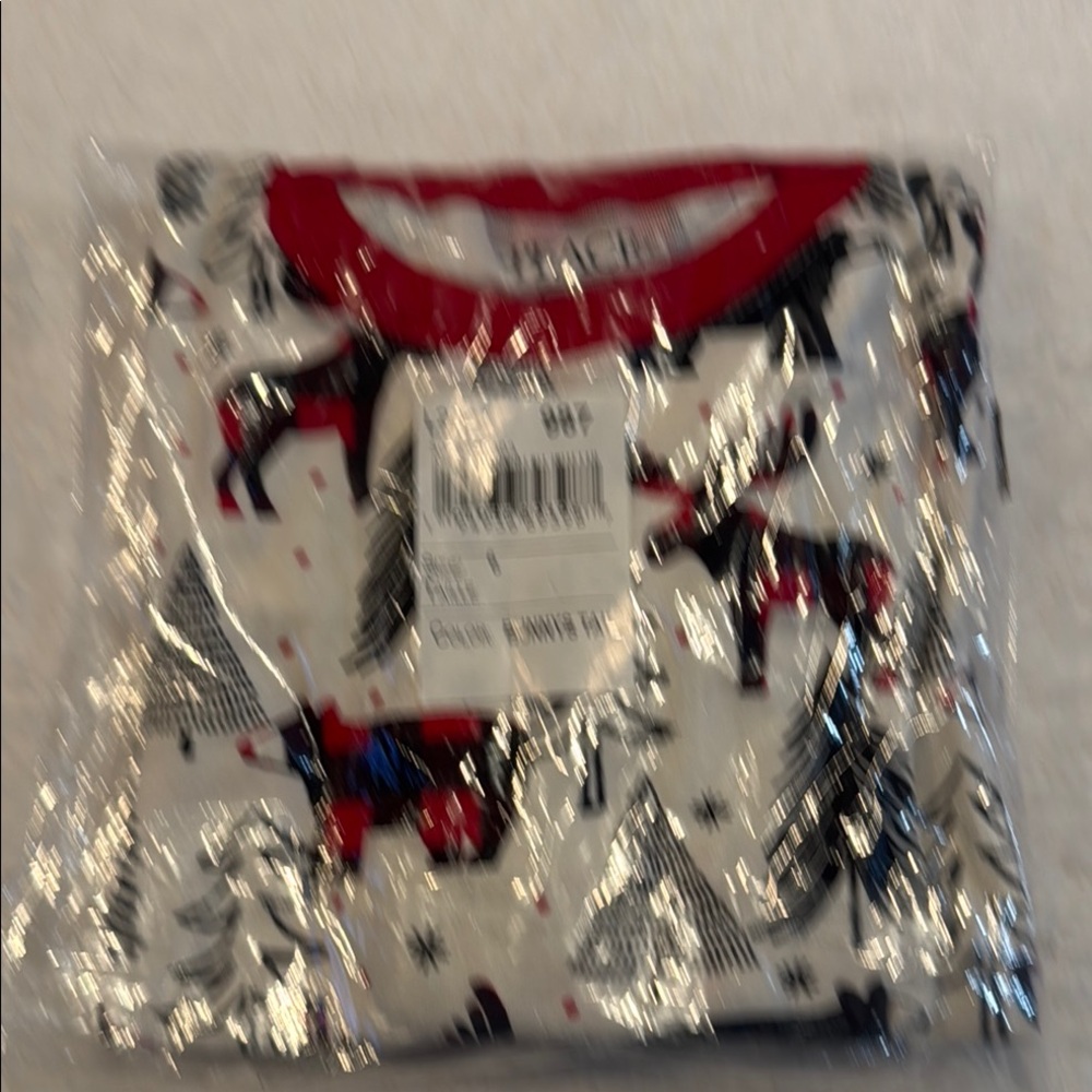 Children's Christmas Pajama Set - Red and White